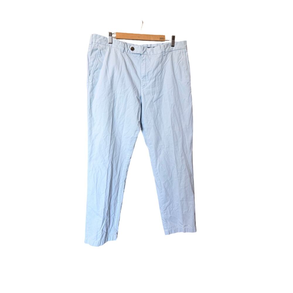 Brooks brothers Milano light pale blue chino pants 38X32 100% cotton preppy